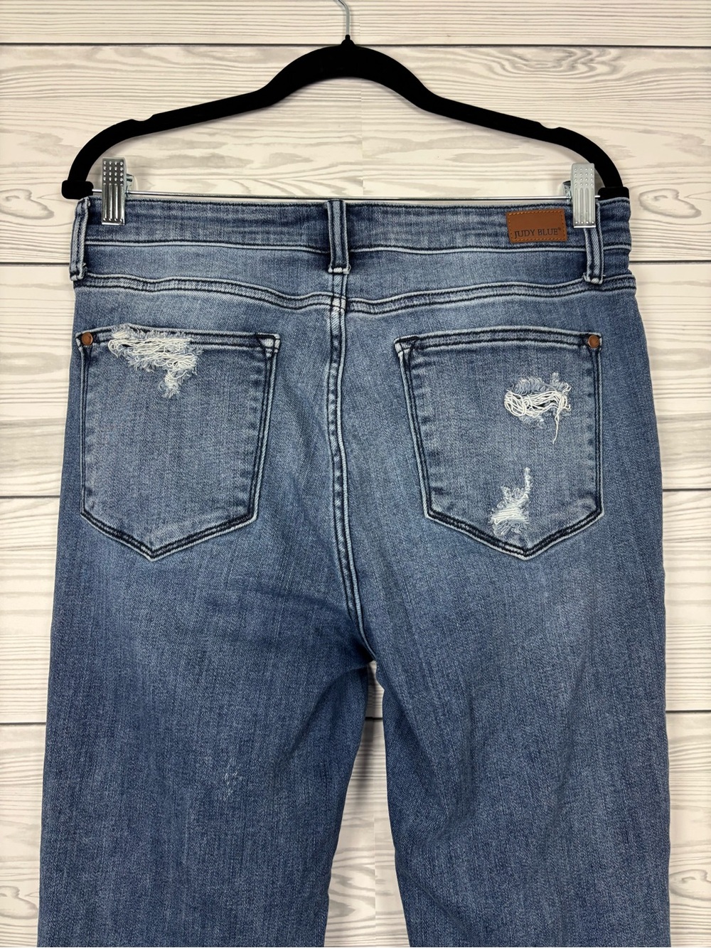 Judy Blue Straight Fit Distressed Jeans Size 11/30 - Picture 9 of 12